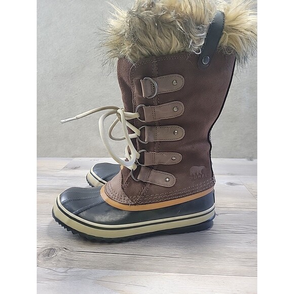 Sorel Joan of Arctic Waterproof Boots NL1540-256 Women's Size 6 Brown Leather - Picture 4 of 14